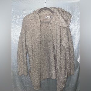 Pink Rose cream teddy bear cardigan